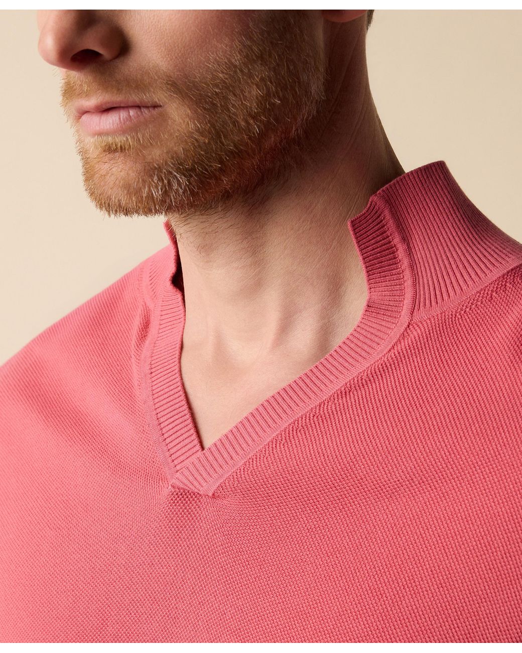 Brooks Brothers Red Open Collar Piqué Knit Polo for men