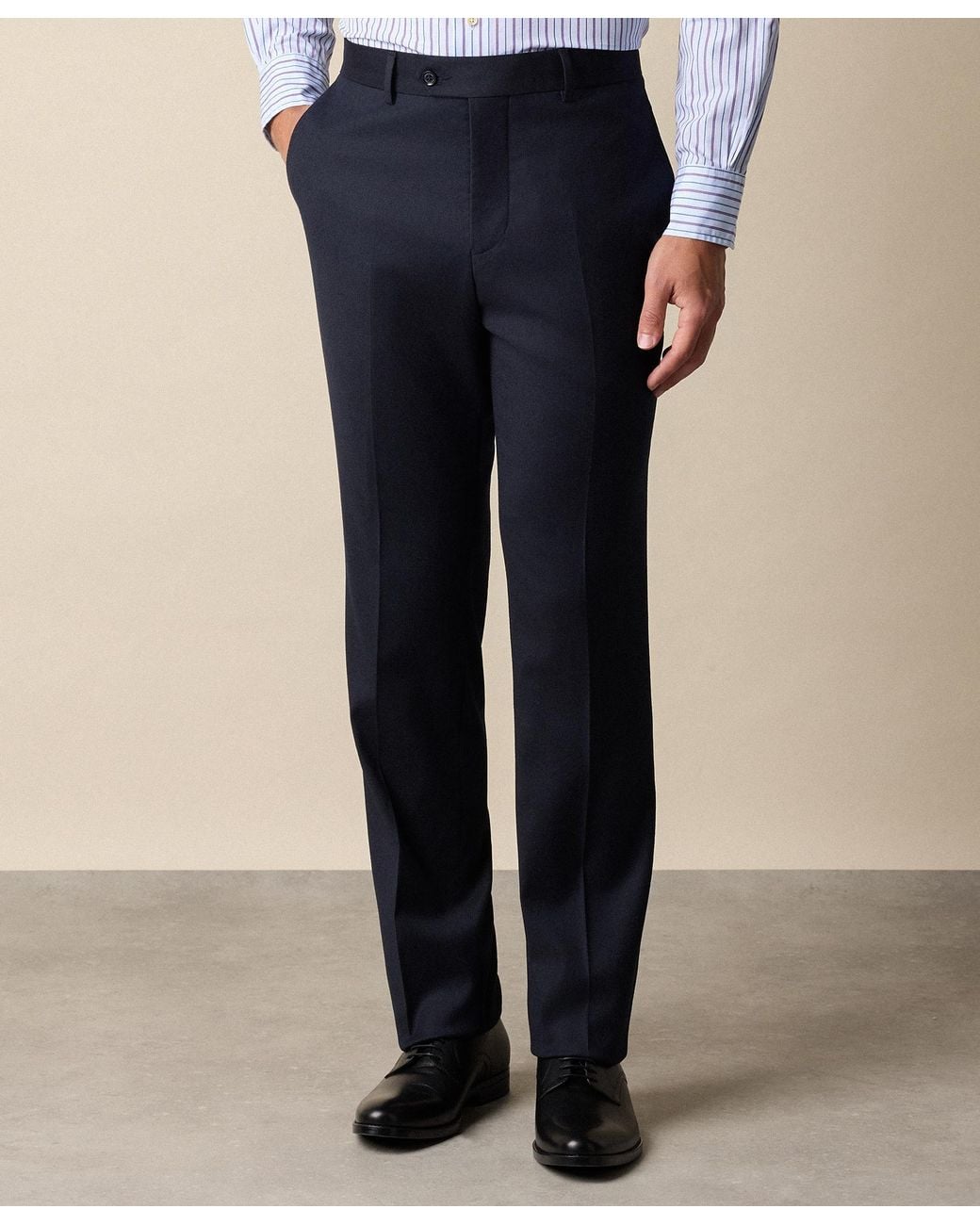 Brooks Brothers Blue Virgin Wool Blend Trousers for men