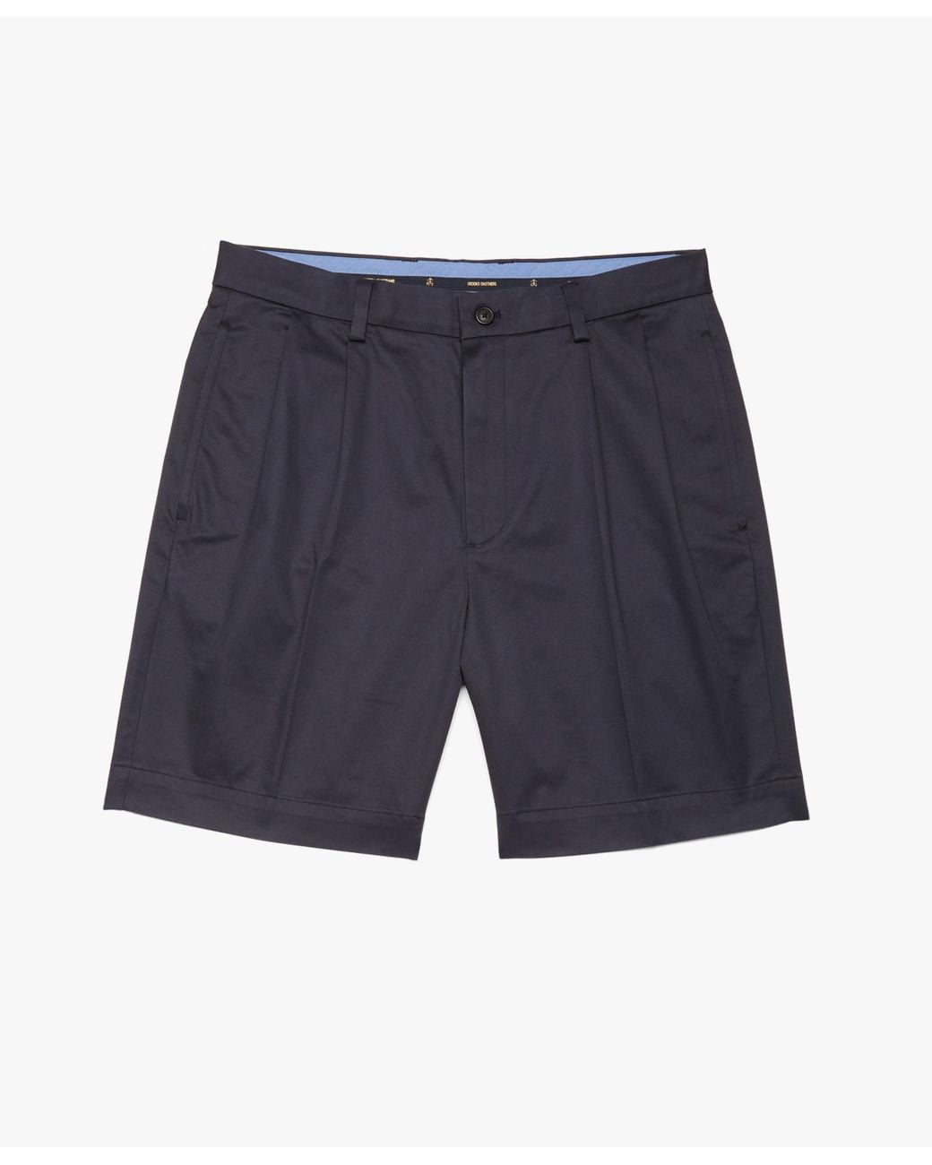 Brooks Brothers Blue Stretch Short Pleat Front for men