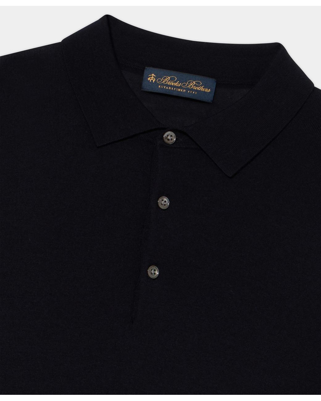 Brooks Brothers Blue Knit Polo for men
