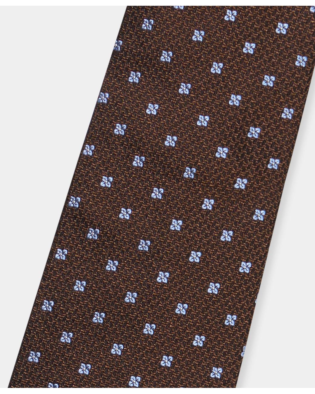 Brooks Brothers Brown Micro Floral Silk Tie for men
