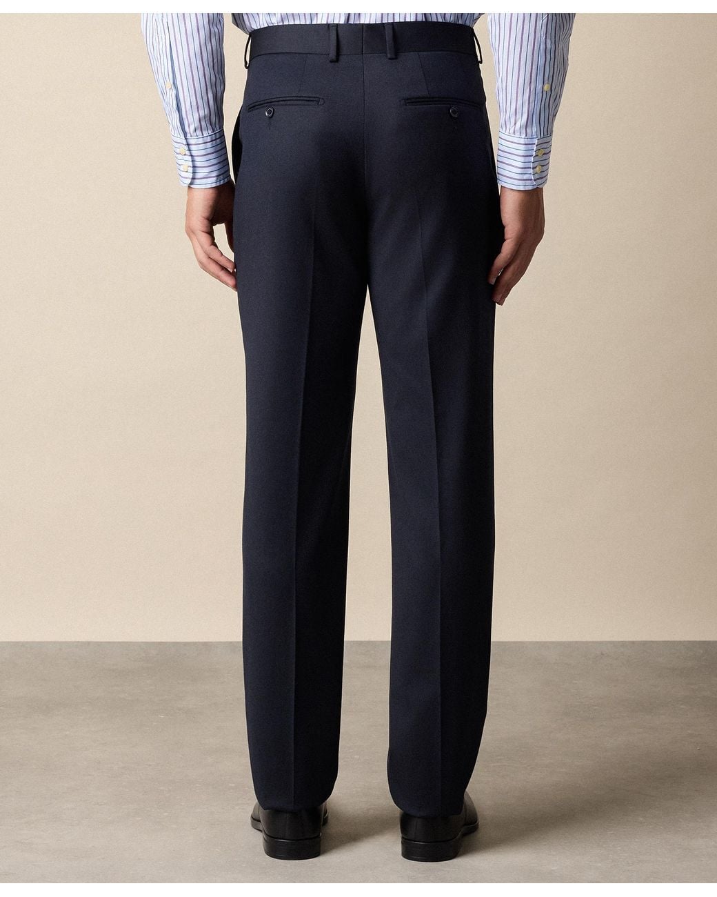 Brooks Brothers Blue Virgin Wool Blend Trousers for men
