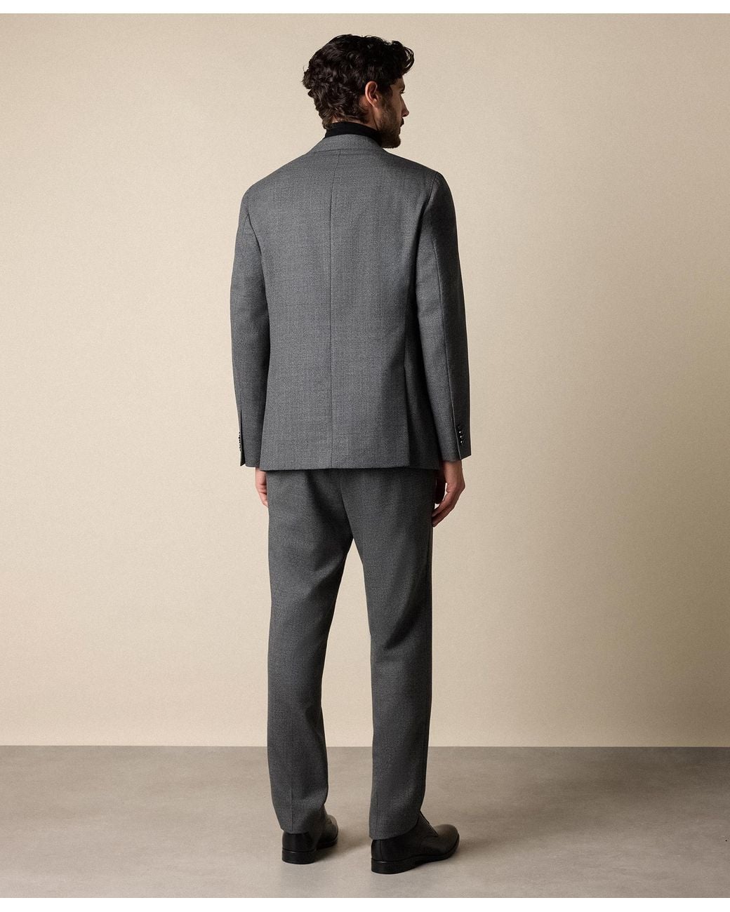 Brooks Brothers Gray Sharkskin Wool Suit for men