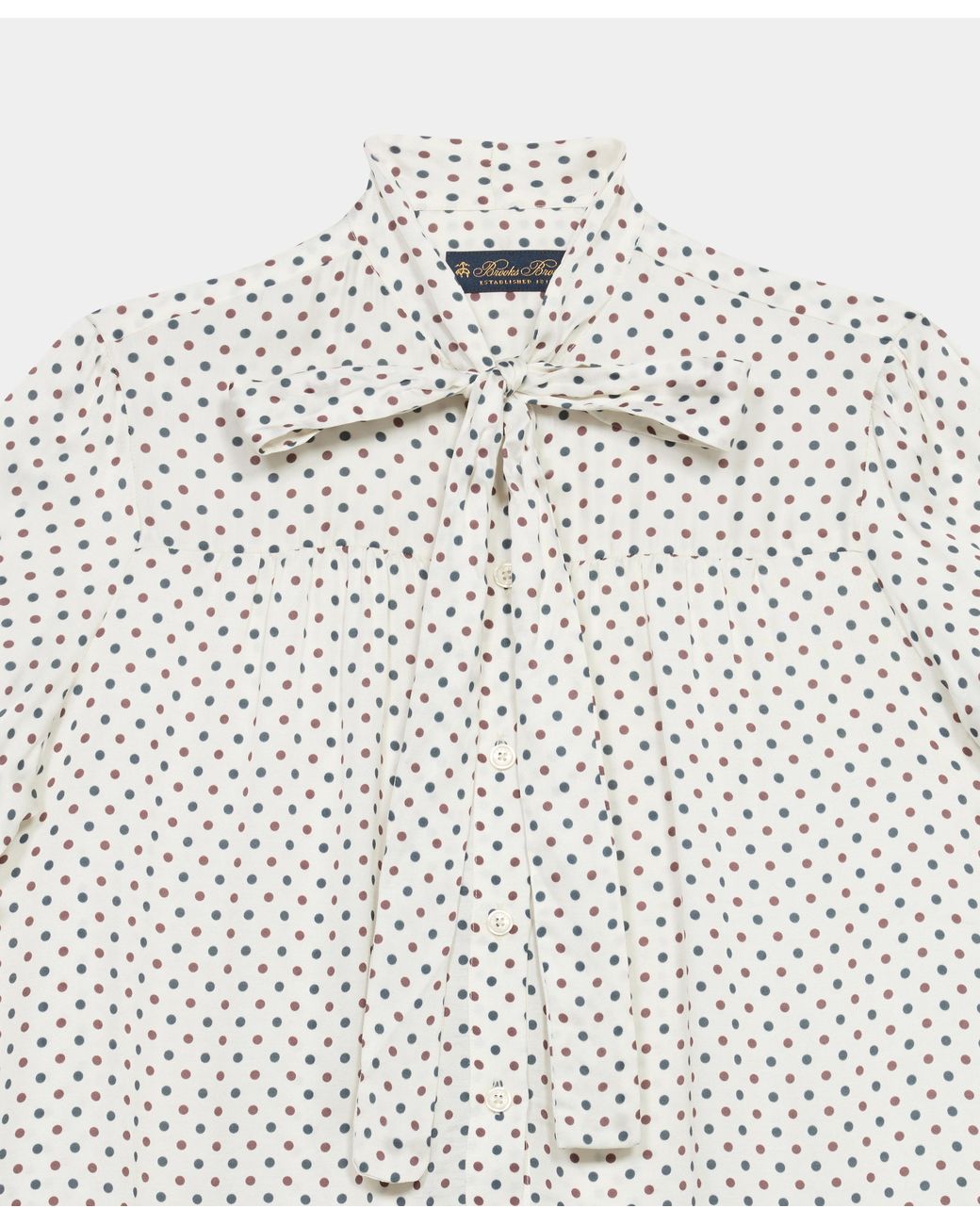 Brooks Brothers White Polka Dot Shirt