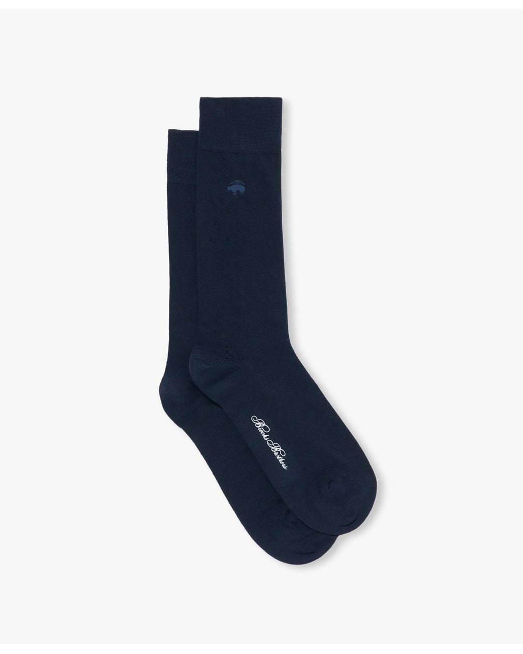 Brooks Brothers Blue Mid-Calf Cotton Socks for men