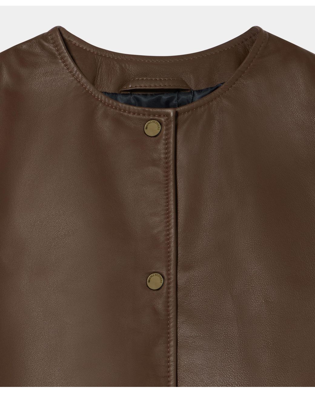 Brooks Brothers Brown Collarless Jacket