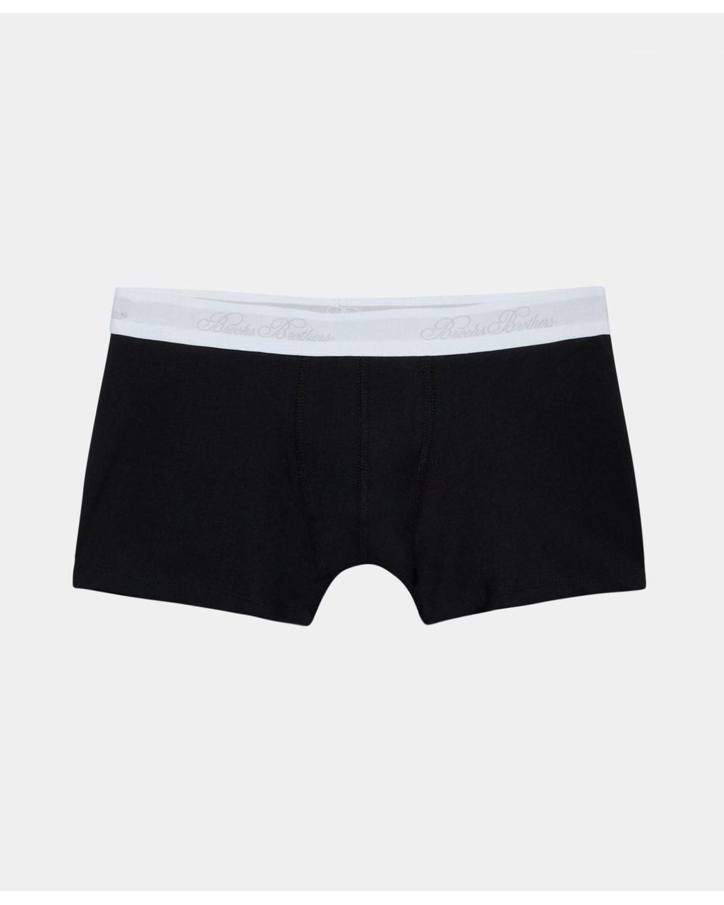 Brooks Brothers Black Plain Cotton Boxer Briefs for men