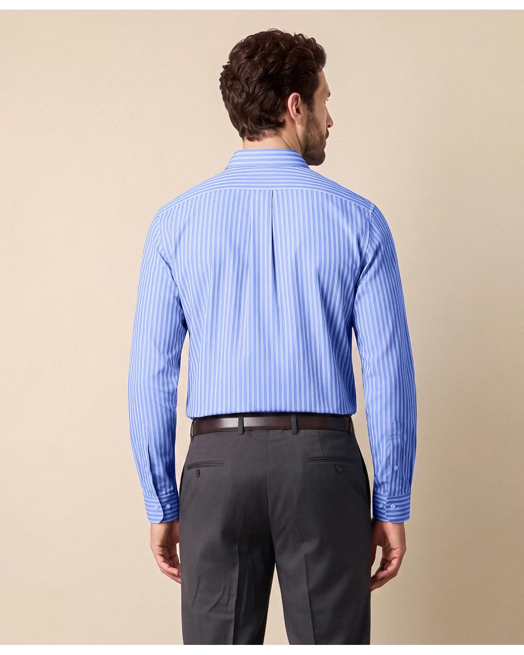 Brooks Brothers Blue Slim Fit Shirt With London Collar for men