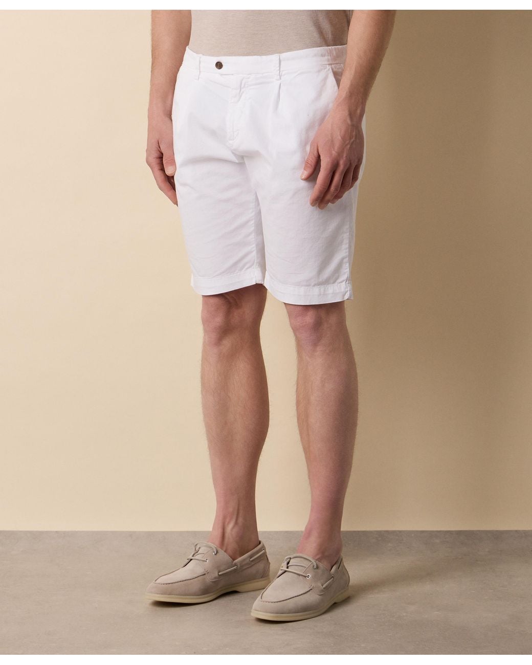 Brooks Brothers White Classic Cotton Shorts for men