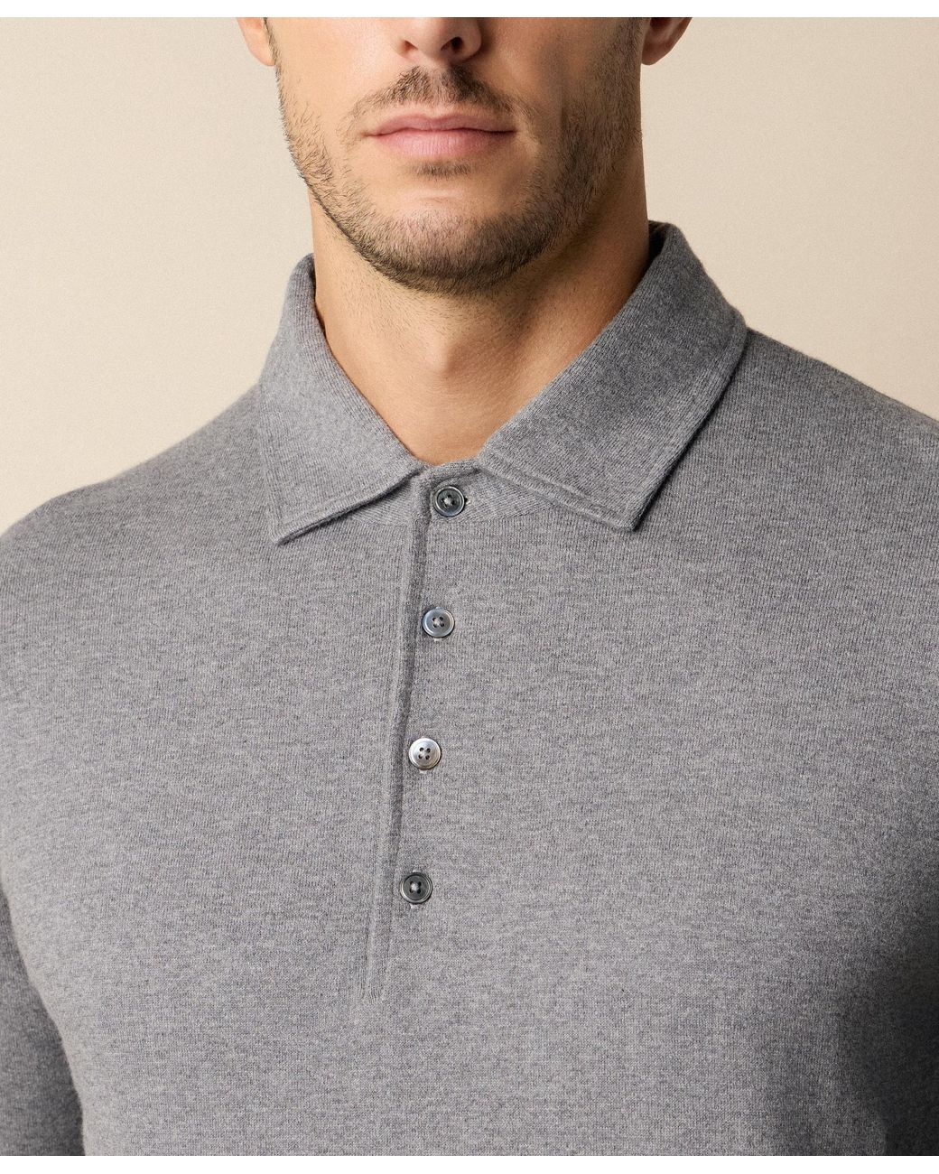 Brooks Brothers Gray Plain Cotton Polo for men