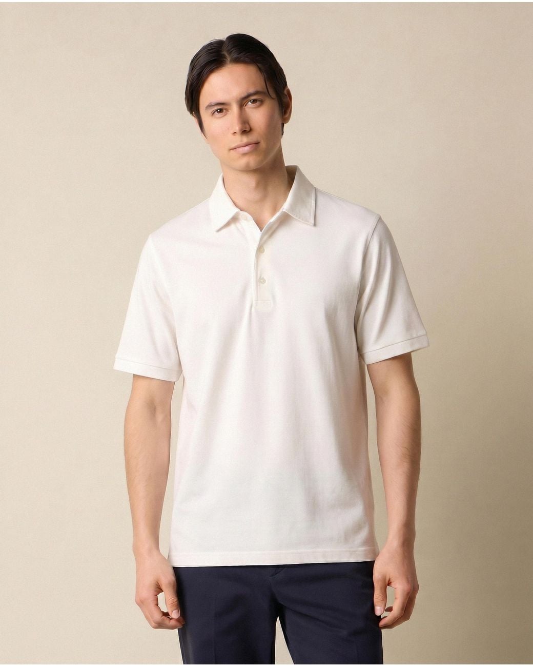 Brooks Brothers White Smooth Jersey Polo for men