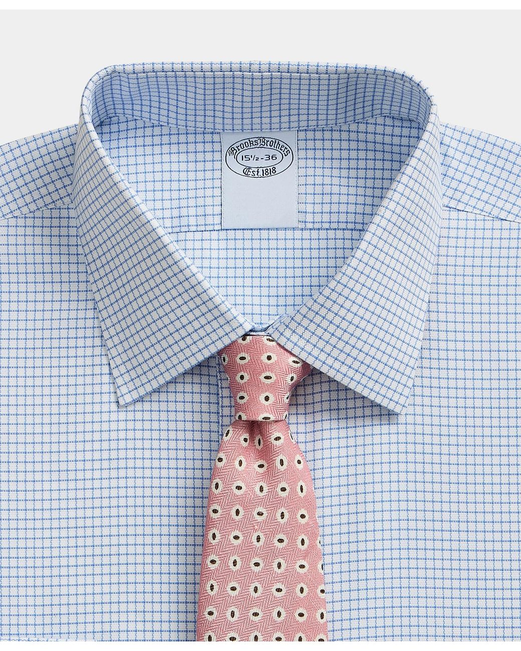 Brooks Brothers Blue Regular Fit Non-Iron Oxford Shirt With Ainsley Collar for men