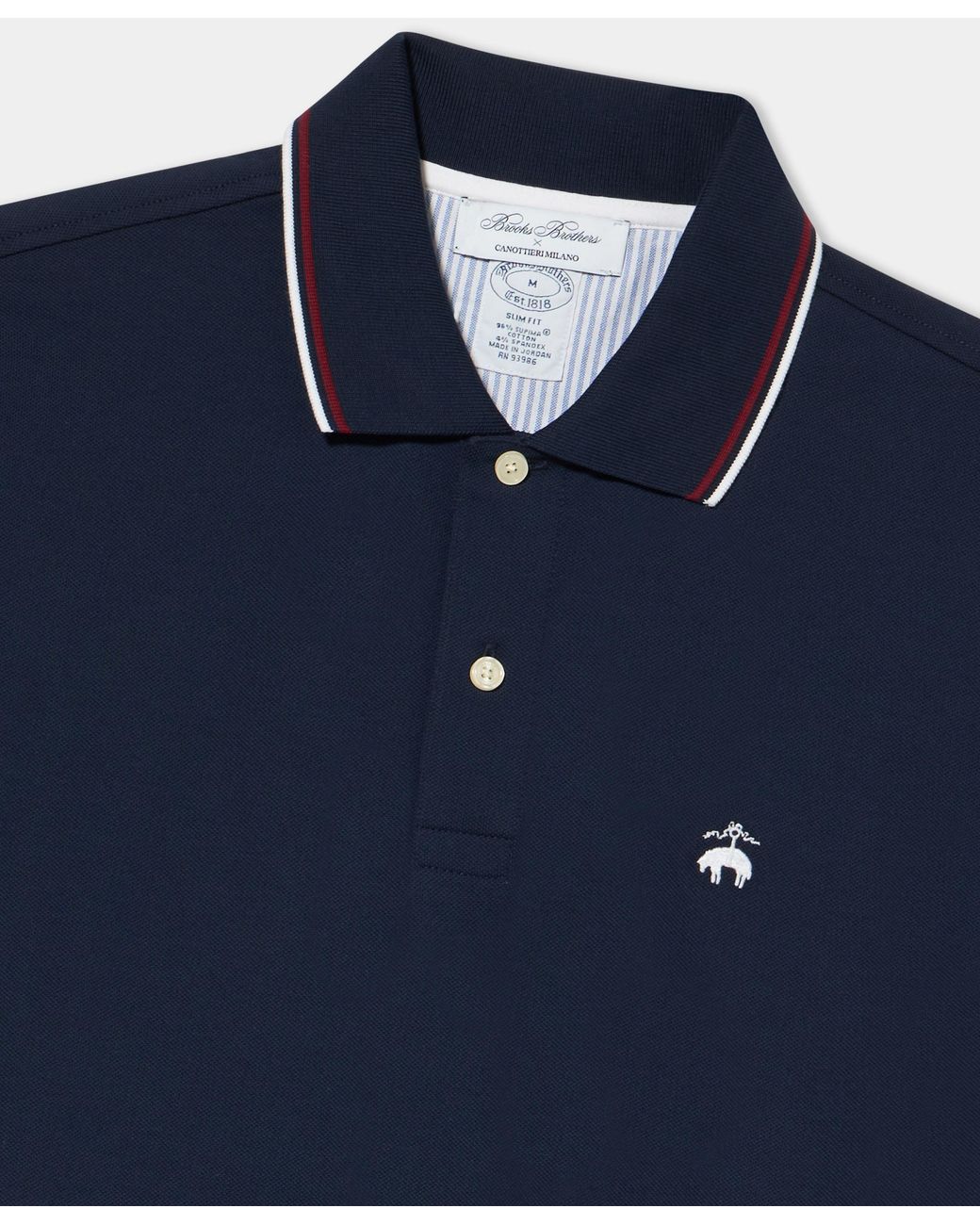 Brooks Brothers Blue Supima Cotton Piqué Polo for men