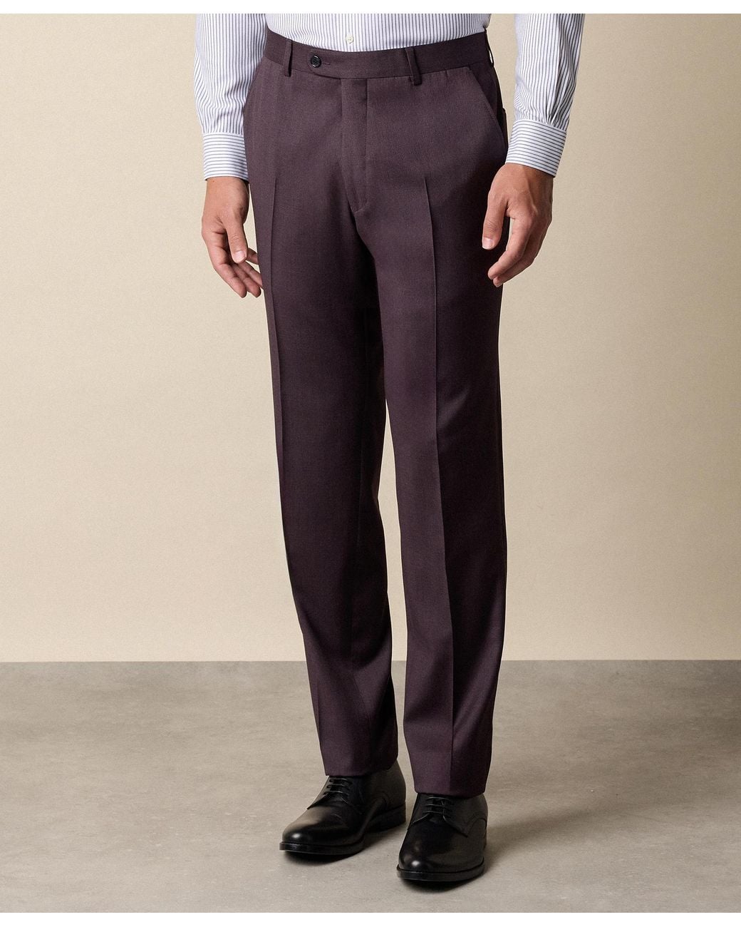 Brooks Brothers Purple Virgin Wool Trousers for men