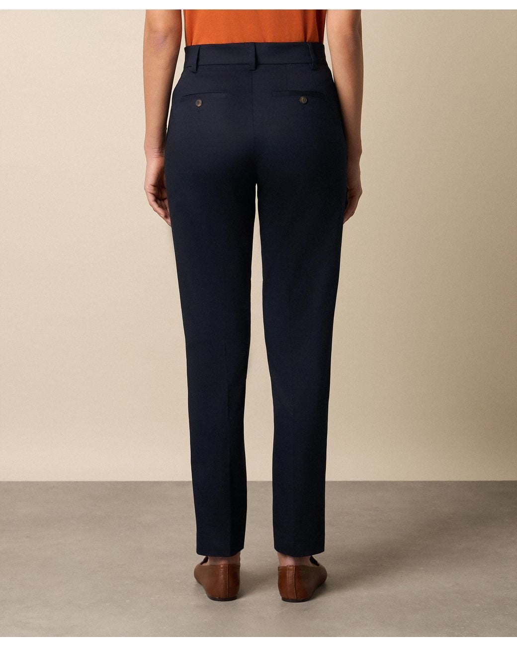 Brooks Brothers Blue Stretch Cotton Pants