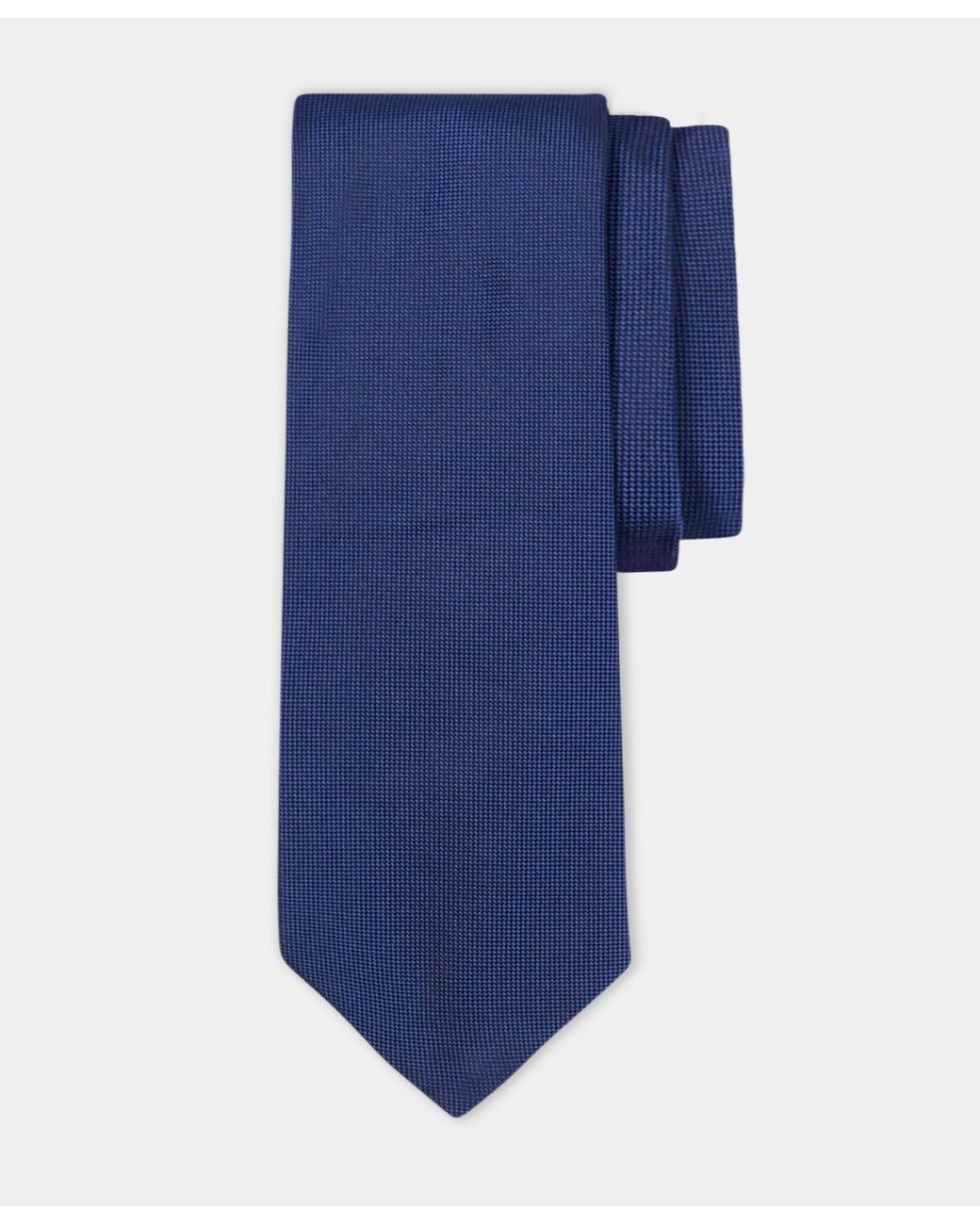 Brooks Brothers Blue Hopsack Plain Silk Tie for men