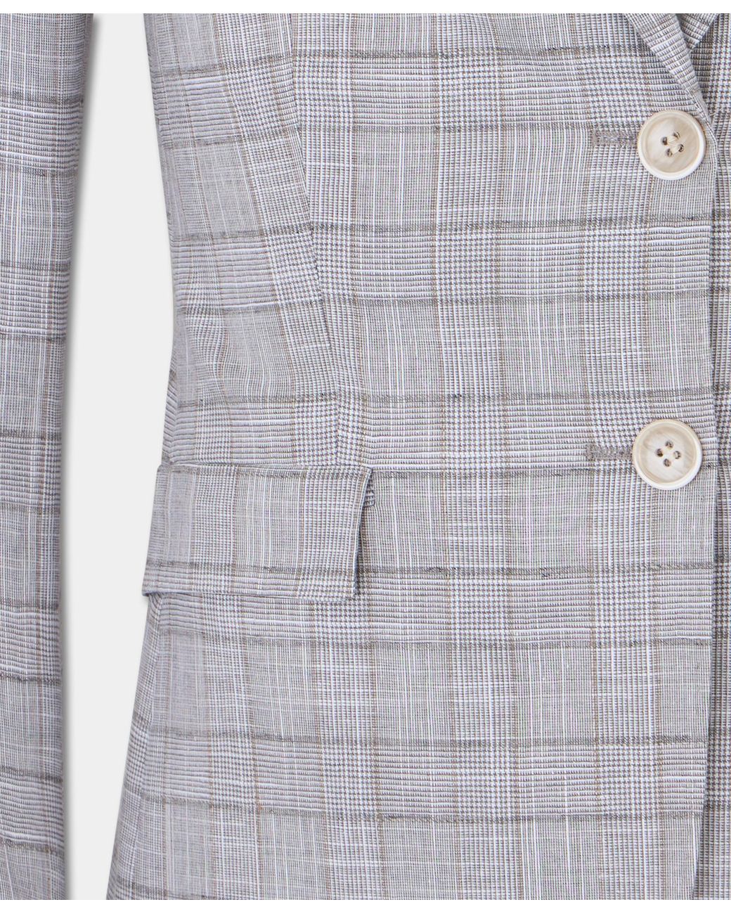 Brooks Brothers Gray Glen Plaid Cotton Blazer