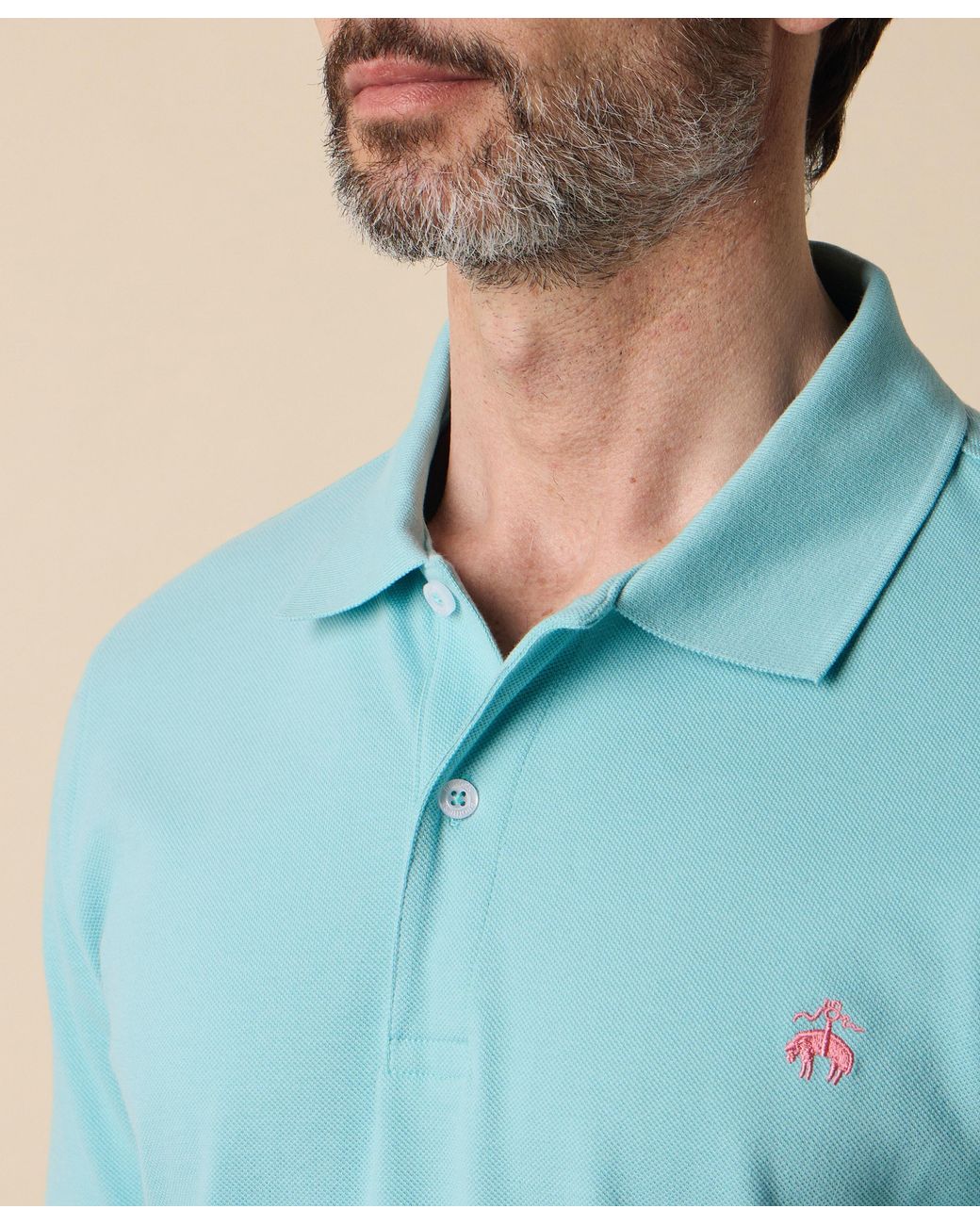 Brooks Brothers Blue Cotton Piqué Polo for men