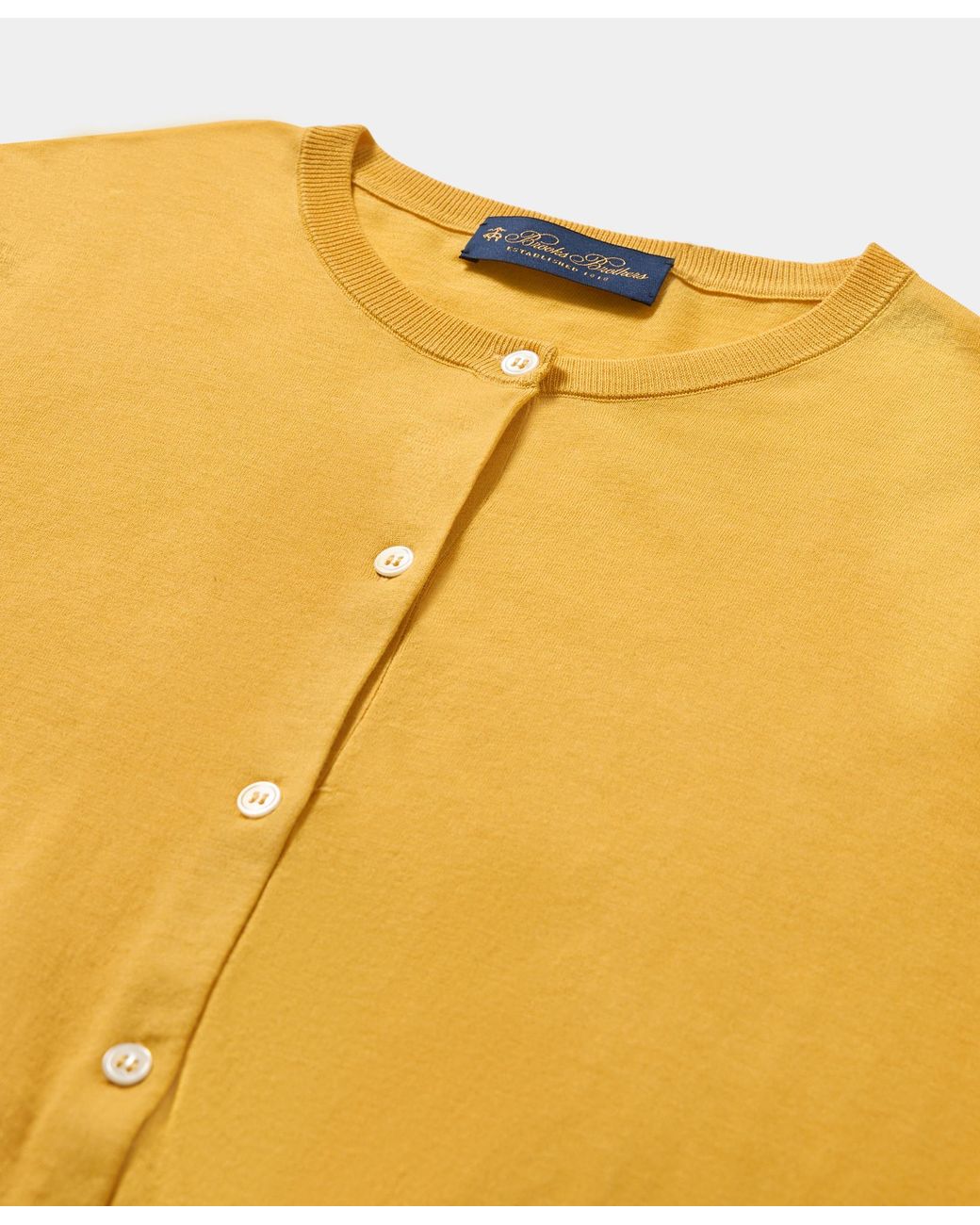 Brooks Brothers Yellow Silk Blend Cardigan
