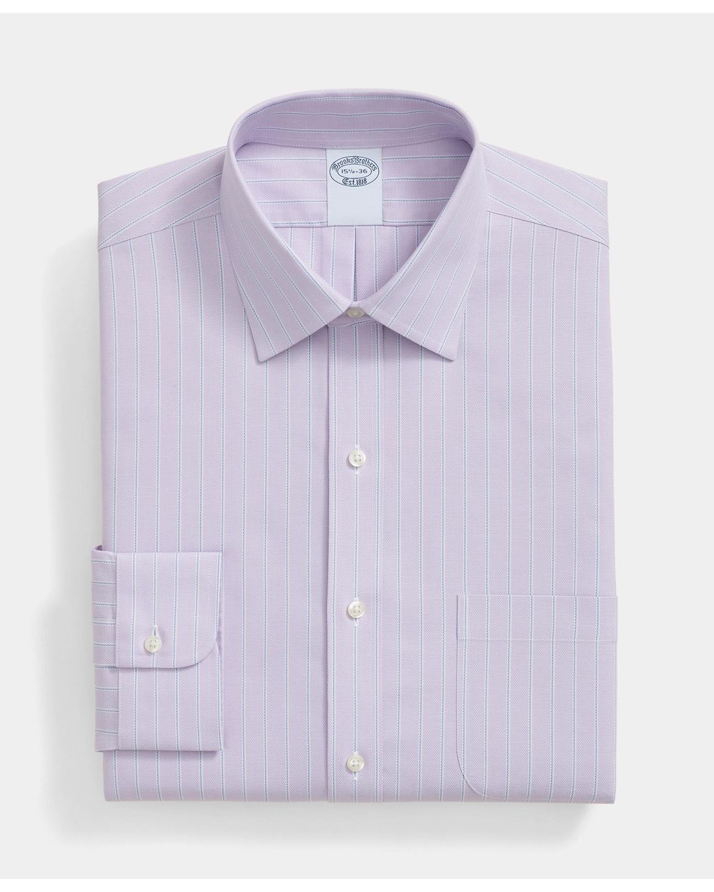 Brooks Brothers Purple Slim Fit Royal Oxford Striped Shirt With Ainsley Collar for men