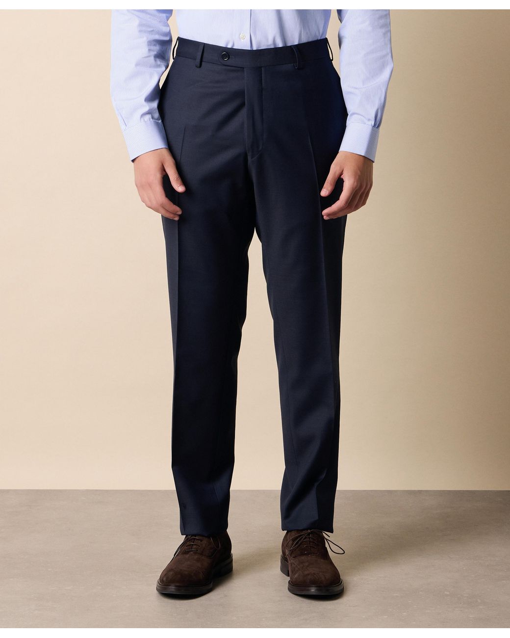 Brooks Brothers Blue Virgin Wool Trousers for men