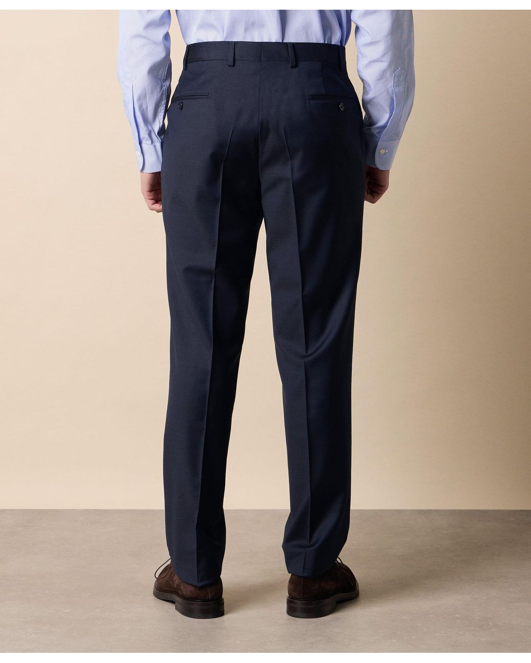 Brooks Brothers Blue Virgin Wool Trousers for men
