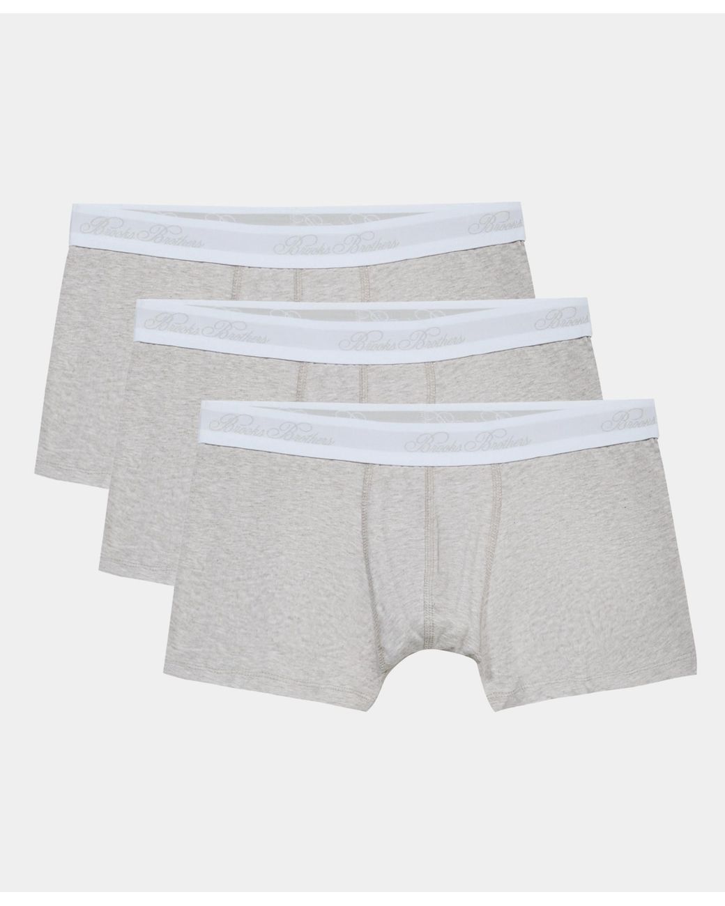 Brooks Brothers White Plain Cotton Boxer Briefs for men