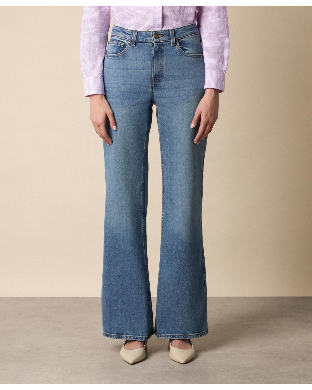 Brooks Brothers Blue Flared Denim Pants