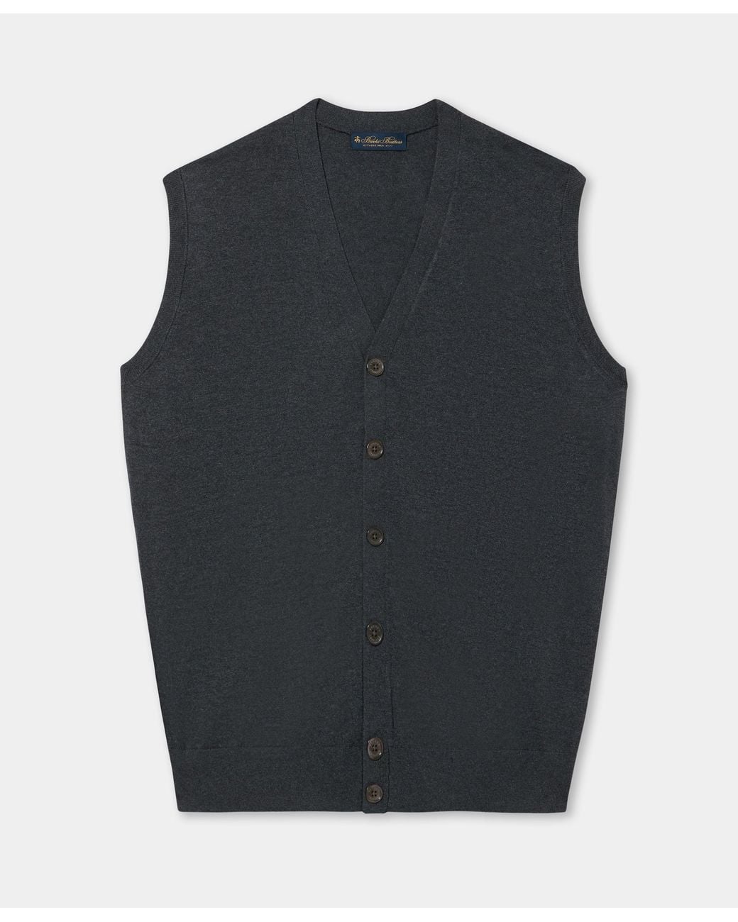 Brooks Brothers Blue Buttoned Sweater Vest for men