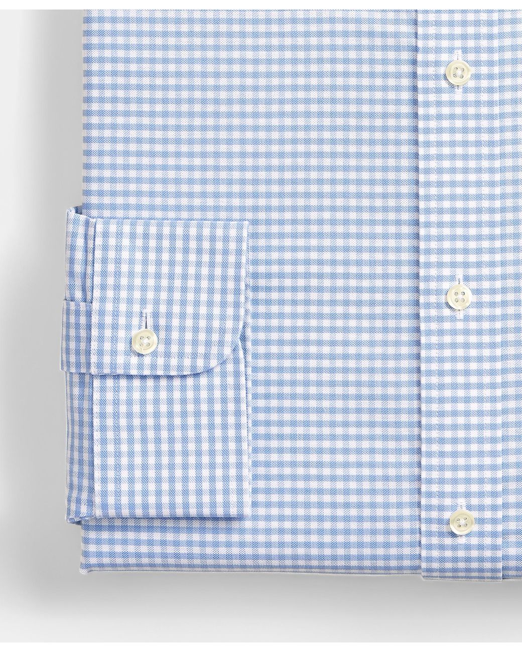 Brooks Brothers Blue Regular Fit Non-Iron Shirt With Button Down Collar for men
