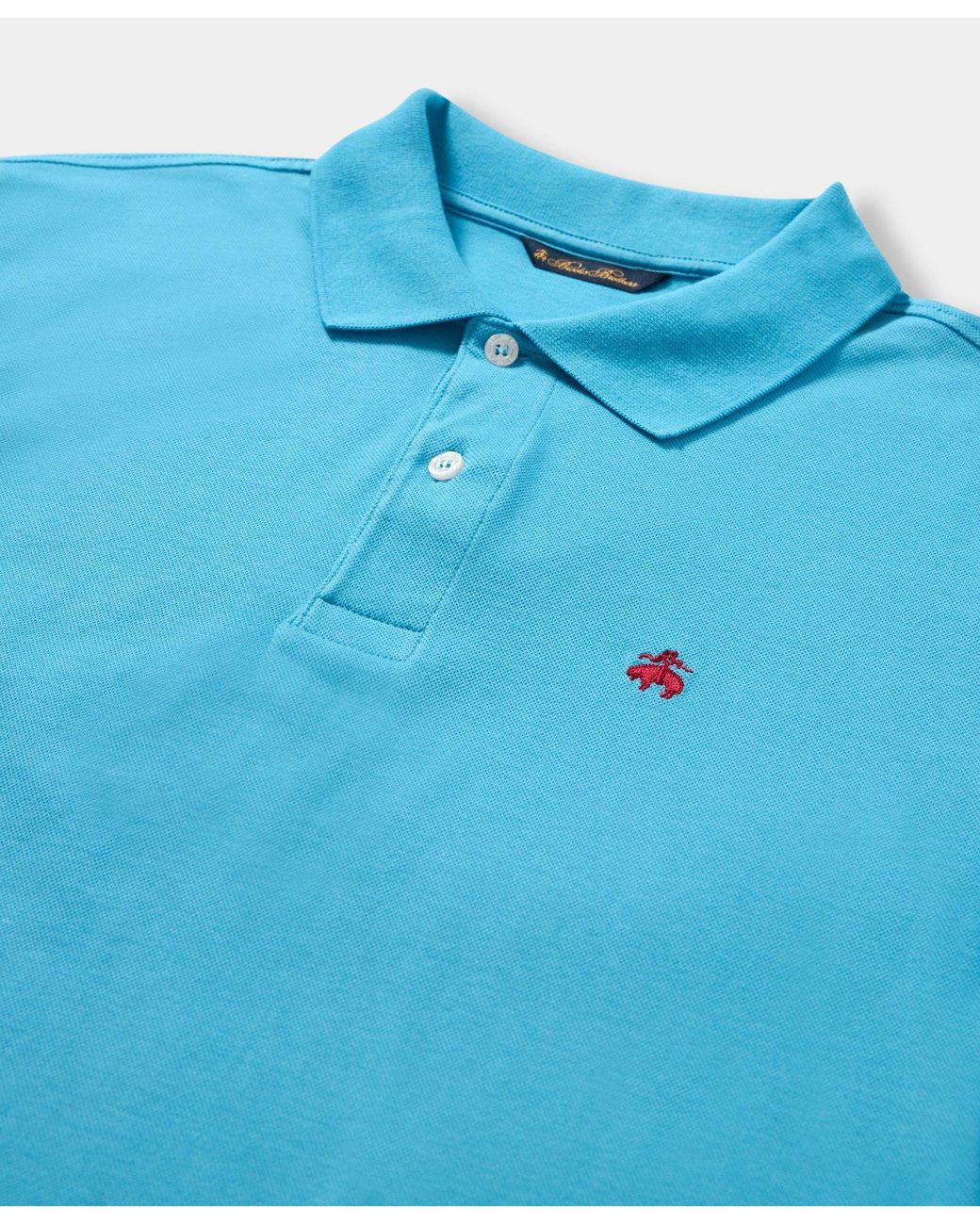 Brooks Brothers Blue Cotton Piqué Polo for men