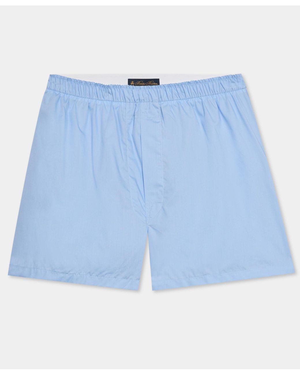 Brooks Brothers Blue Cotton Poplin Boxer for men