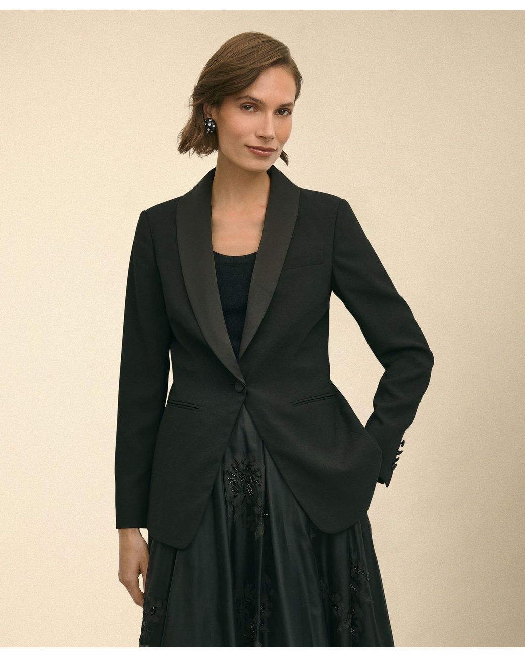 Brooks Brothers Black Crepe Tuxedo Jacket