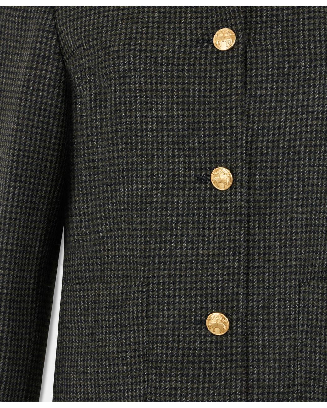 Brooks Brothers Black Pied De Poule Jacket With Buttons