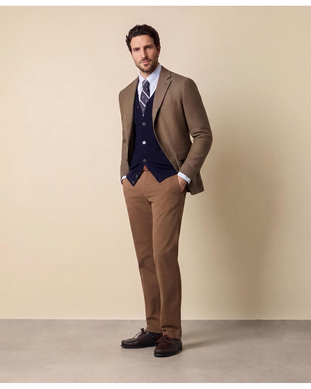 Brooks Brothers Brown Pied De Poule Blazer for men