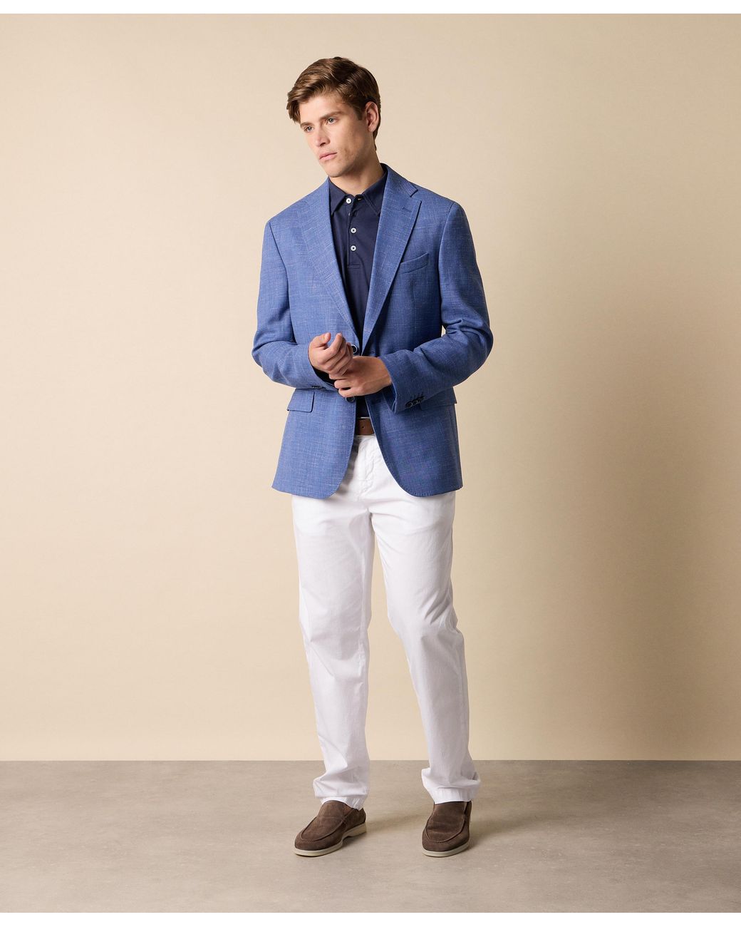 Brooks Brothers Blue Basket Weave Blazer for men