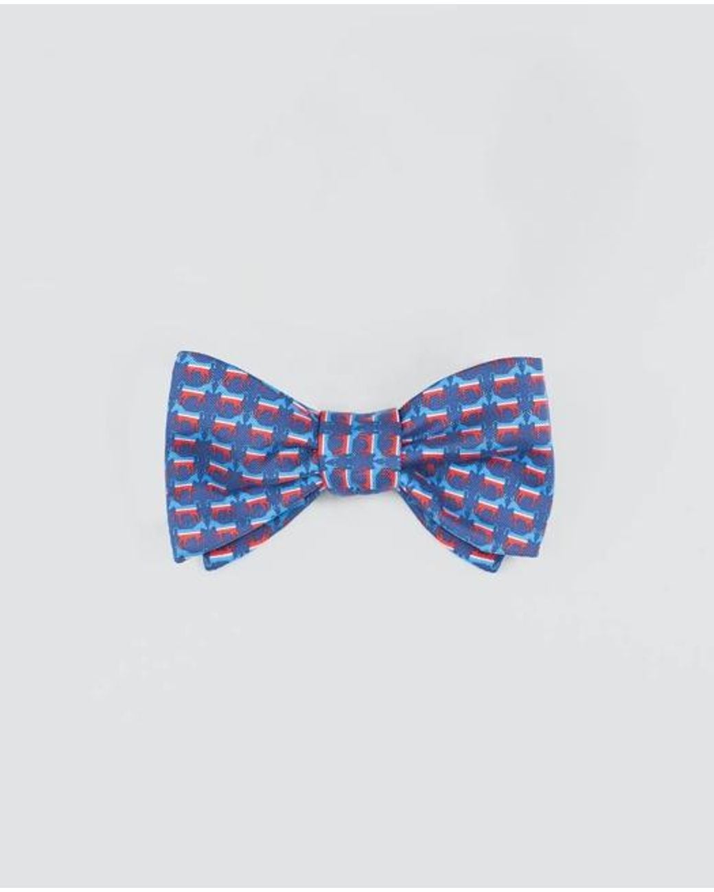 Brooks Brothers Blue Donkey-Patterned Bow Tie for men