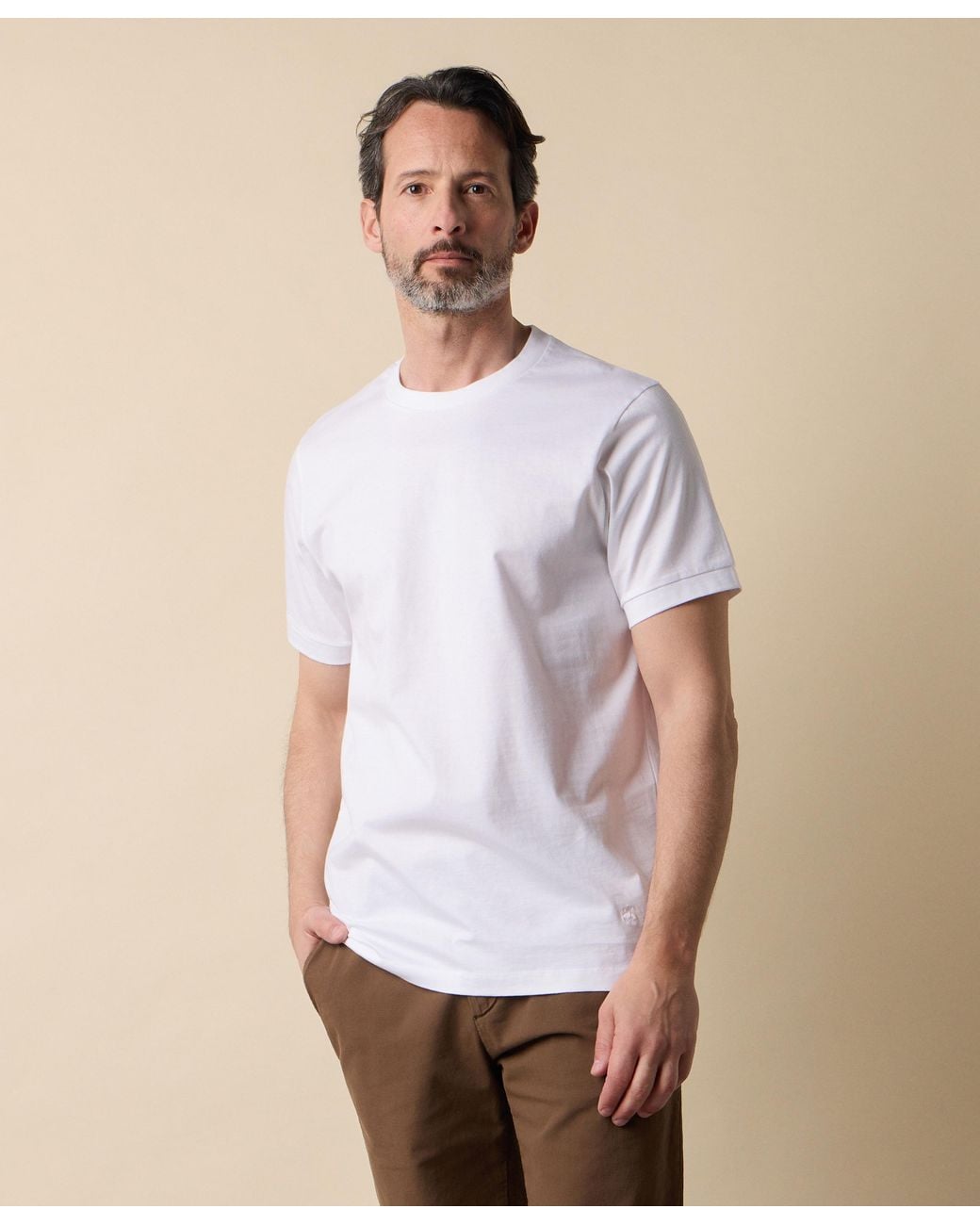 Brooks Brothers White Cotton T-Shirt for men