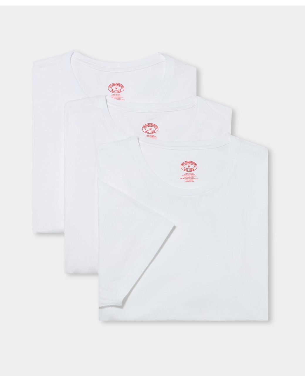 Brooks Brothers White Cotton Undertees for men
