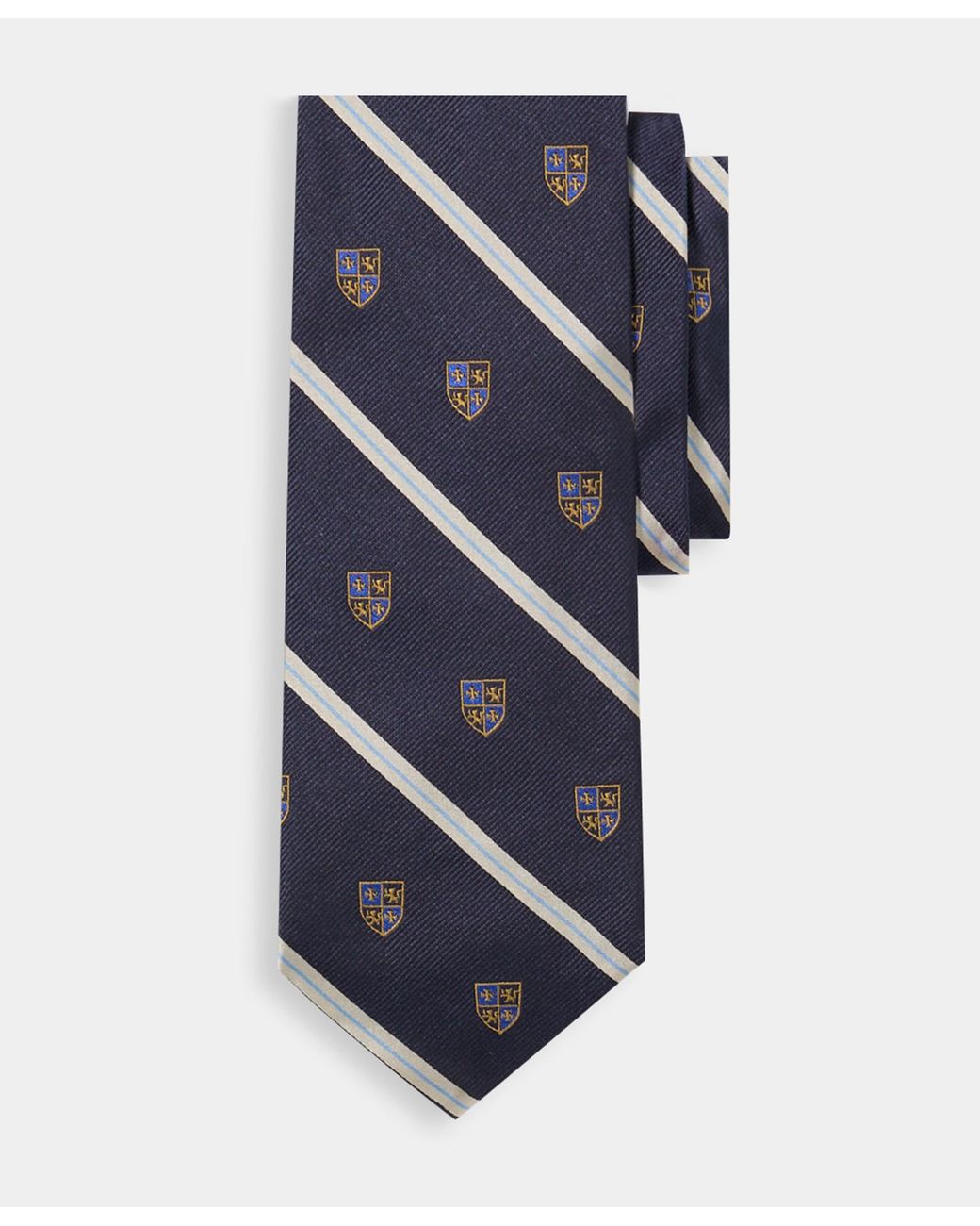 Brooks Brothers Blue Regimental Shield Silk Tie for men