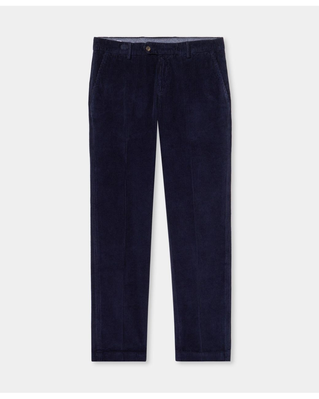 Brooks Brothers Blue Regular Fit Cotton Corduroy Chino for men