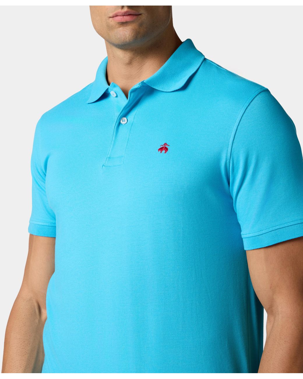 Brooks Brothers Blue Cotton Piqué Polo for men