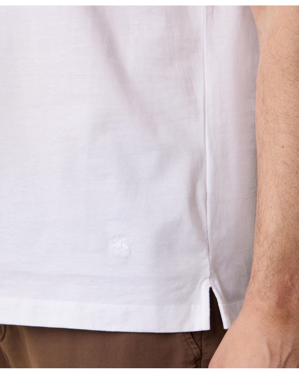 Brooks Brothers White Cotton T-Shirt for men