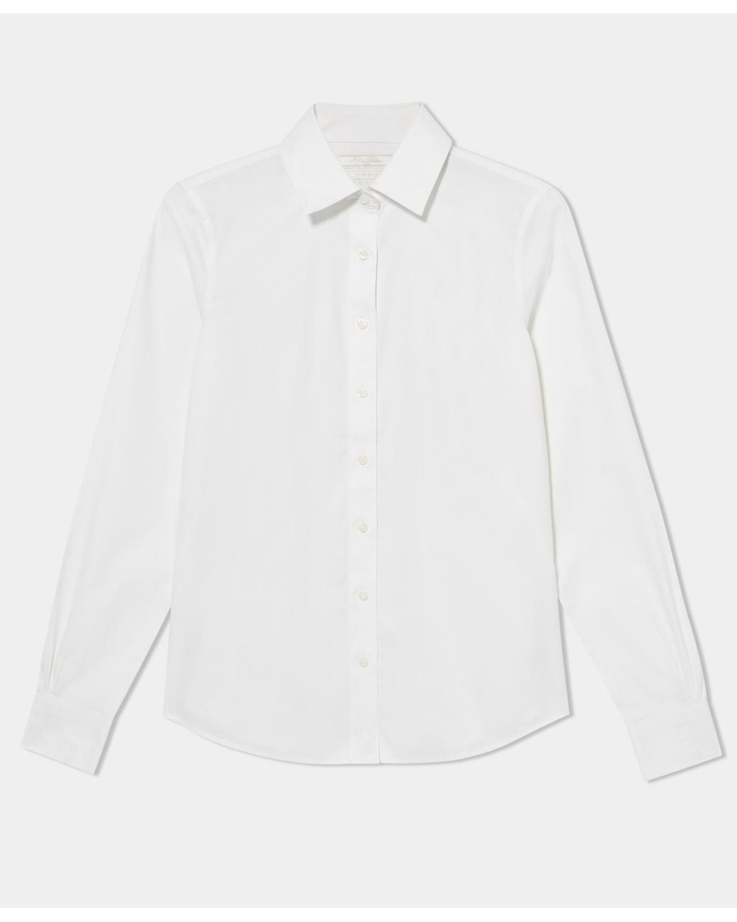Brooks Brothers White Fitted Non-Iron Stretch Supima Cotton Dress Shirt