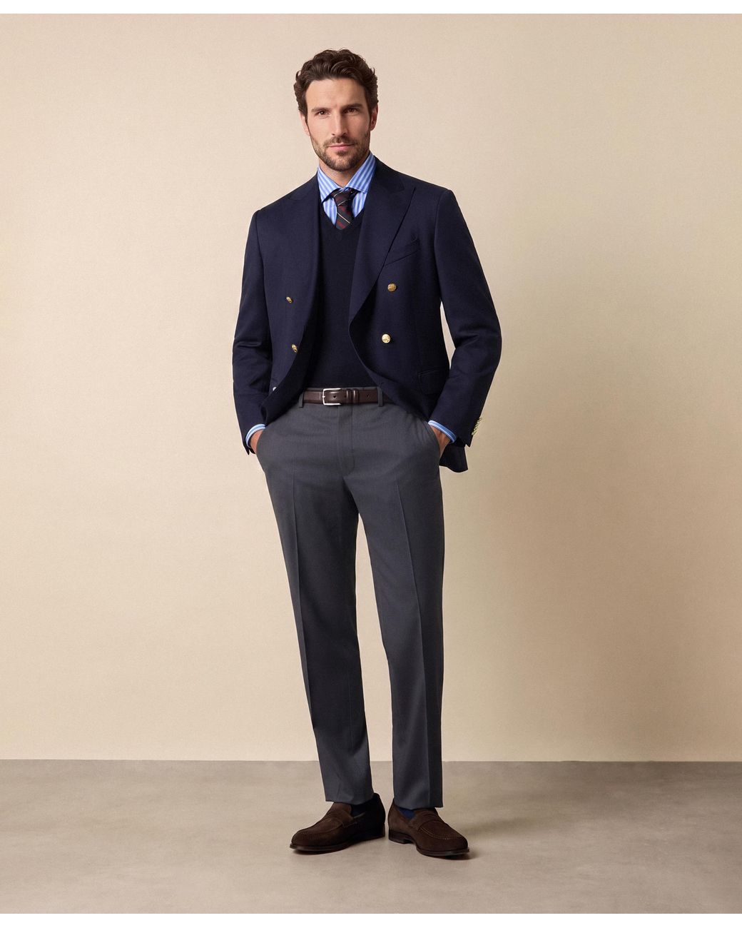 Brooks Brothers Blue Slim Fit Shirt With London Collar for men