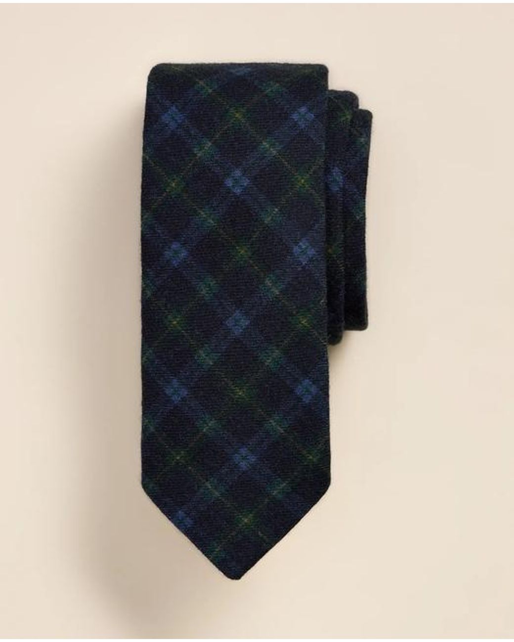 Brooks Brothers Blue Wool Plaid Tie for men