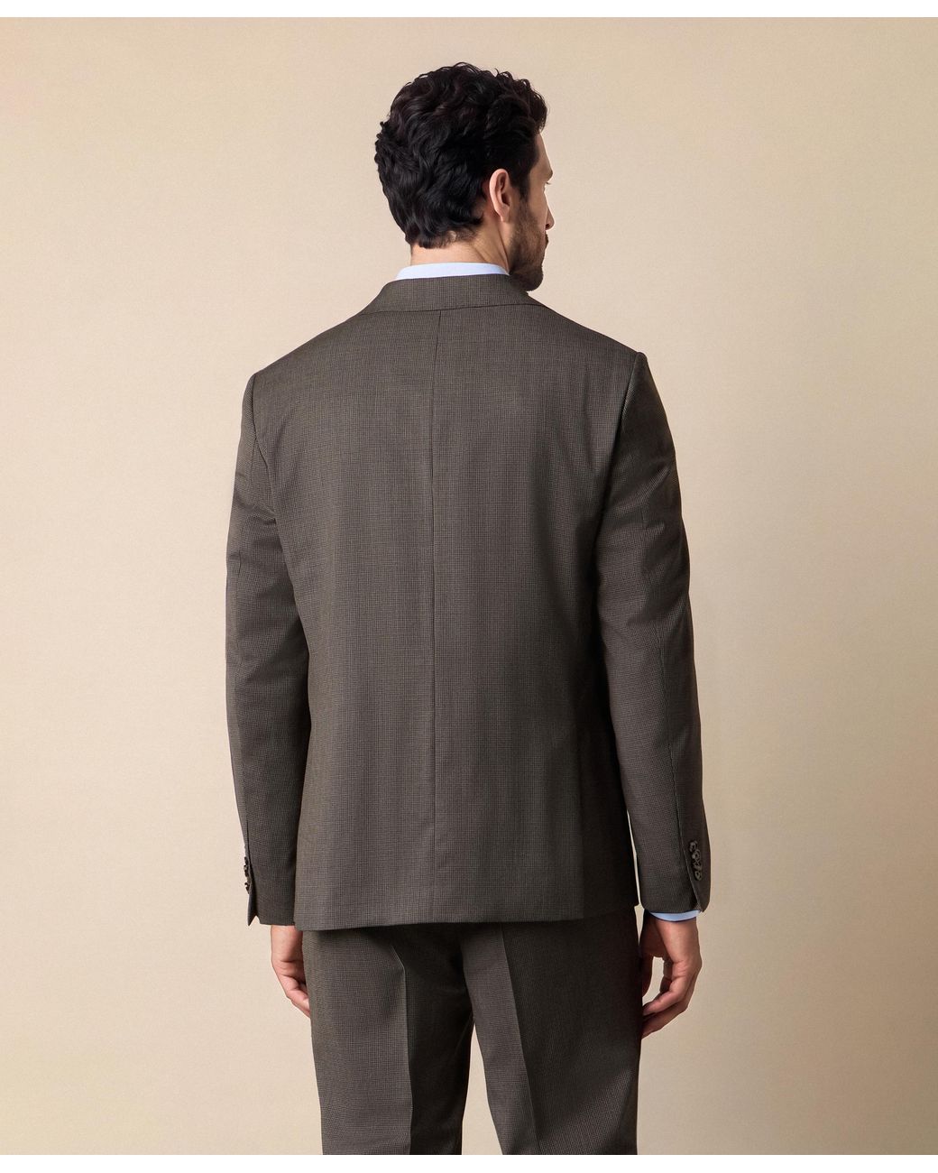 Brooks Brothers Gray Pied De Poule Suit for men