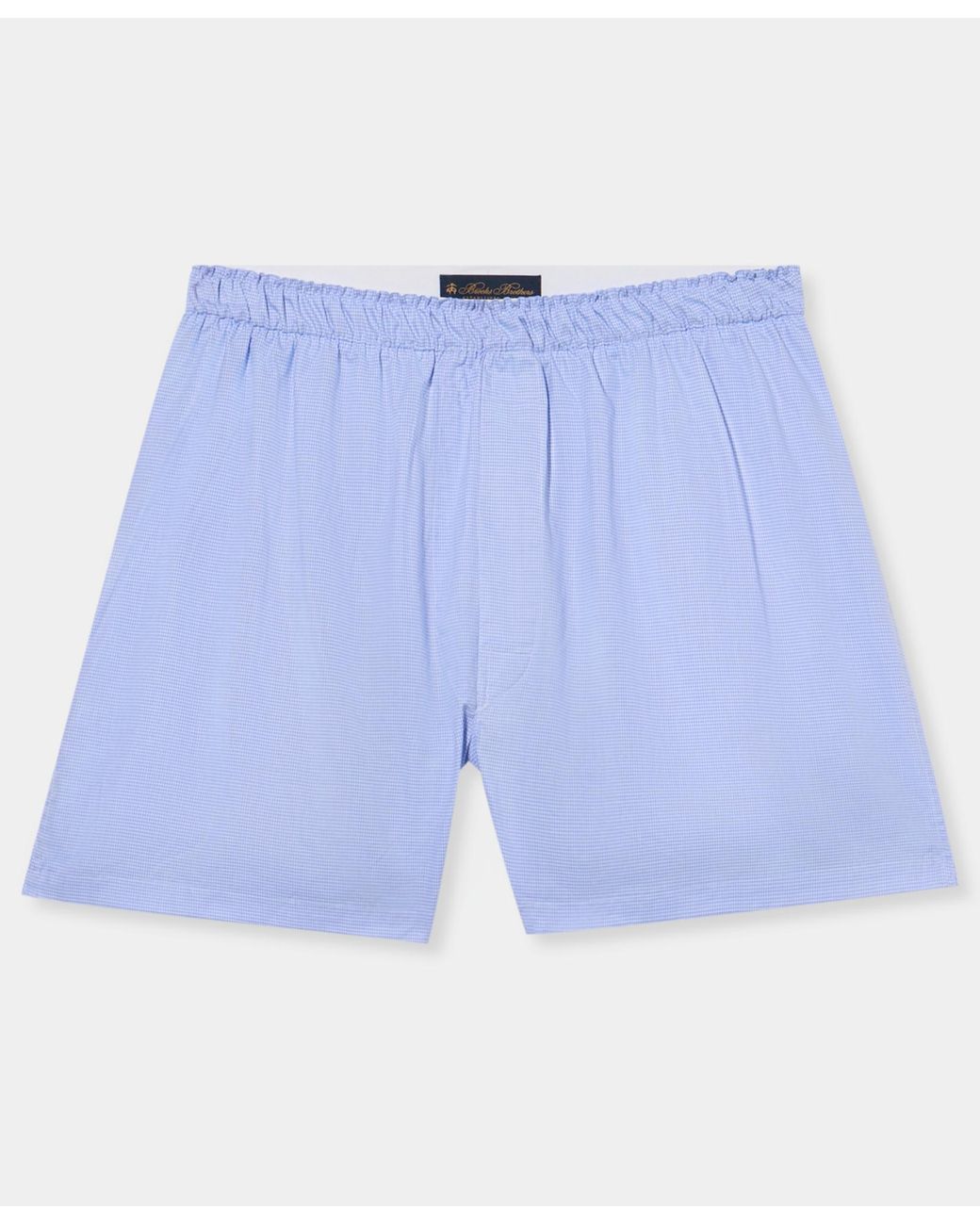 Brooks Brothers Blue Micro Effect Cotton Boxer Shorts for men