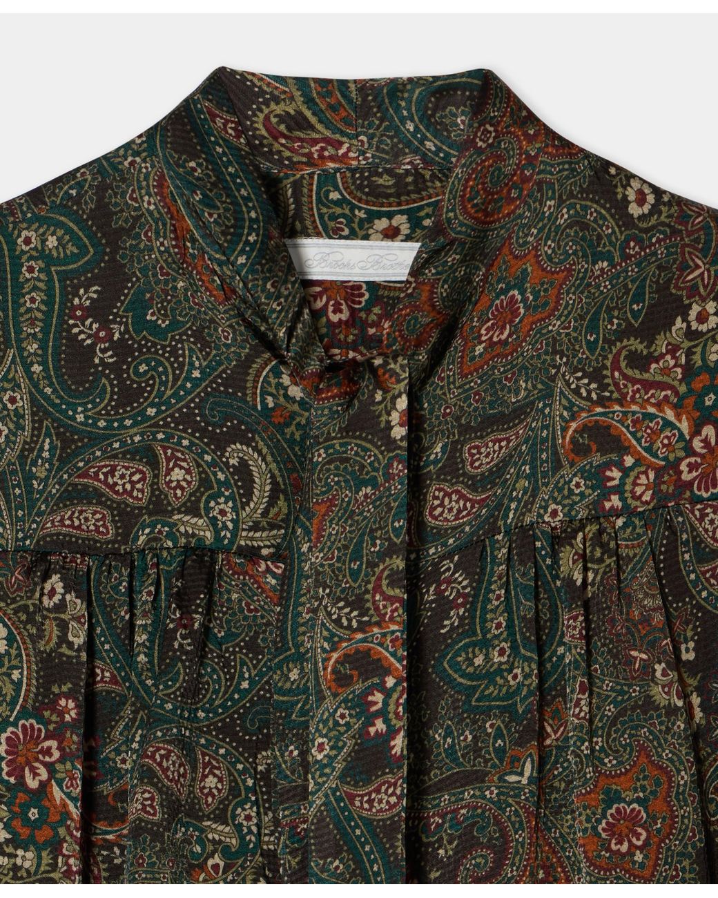 Brooks Brothers Green Paisley Shirt