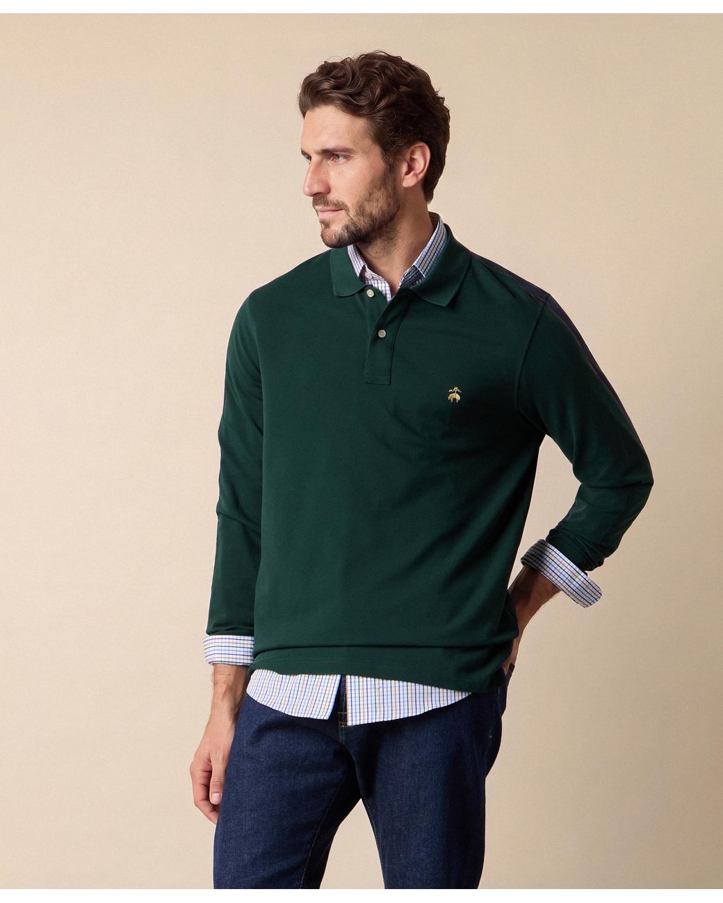 Brooks Brothers Green Polo With Logo for men